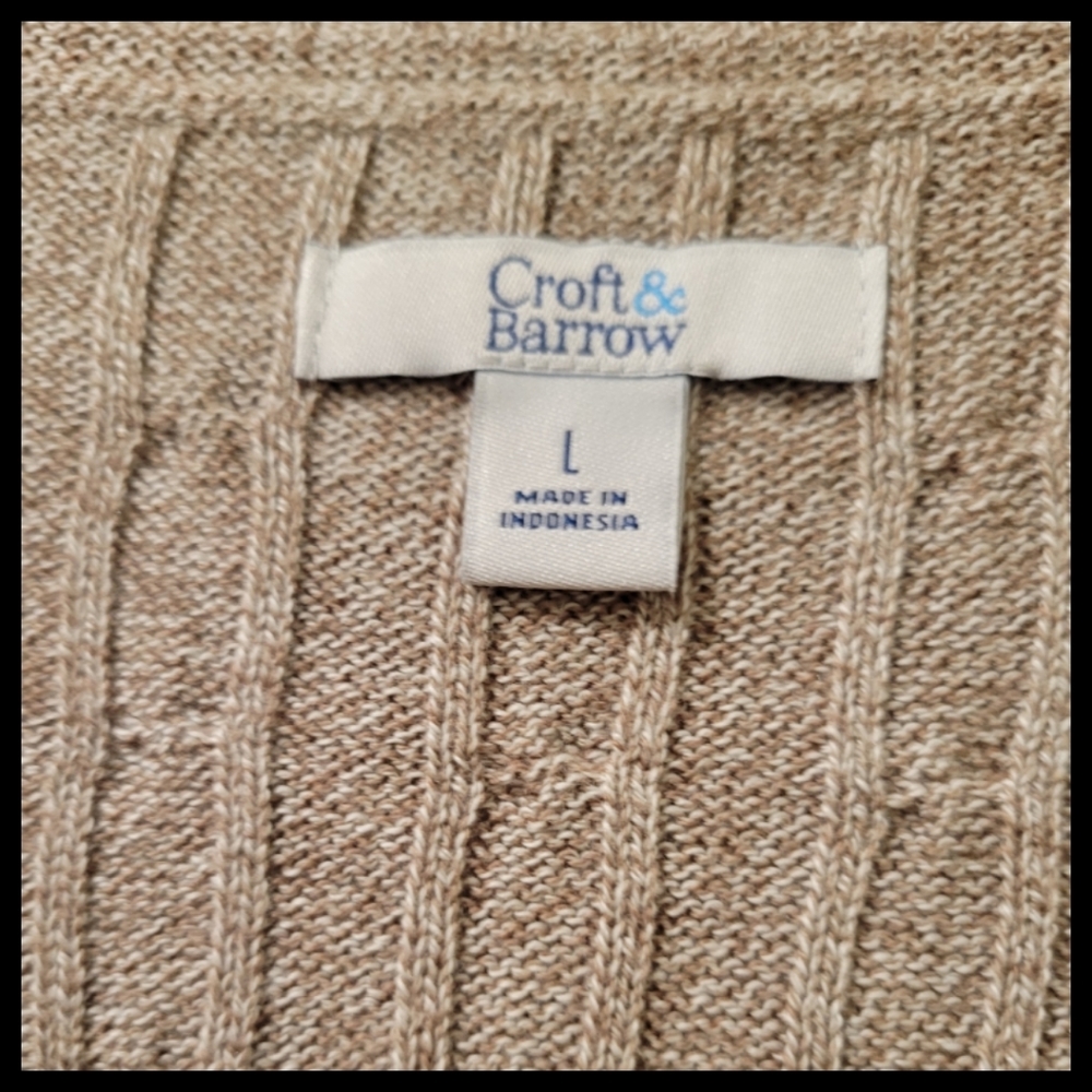 đď¸croft & barrow java v neck pull over sweater - Picture 2 of 8